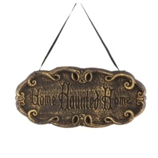 Haunted Home Skylt Svart/Guld