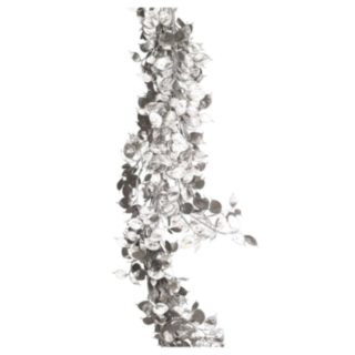 Metallisk Bladgirlang Silver