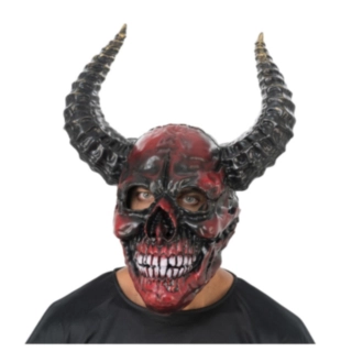 Demonskalle Mask Röd