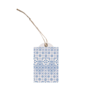 Azulejos Presentetiketter Blå
