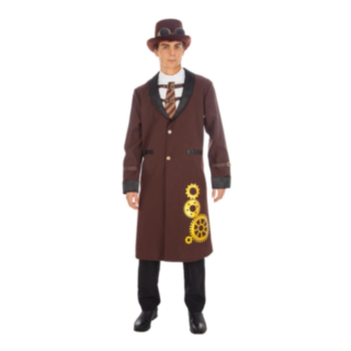 Steampunk Herre Maskeraddräkt Brun