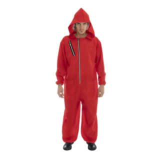 Casa de Papel Röd Overall Maskeraddräkt