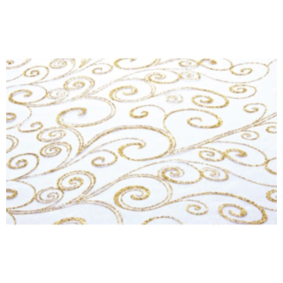 Organza Bordslöpare Vit/Guld