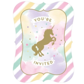 Unicorn Sparkle Inbjudningskort med kuvert