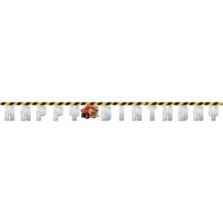 Byggarbetsplats Happy Birthday Banner
