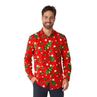 Julgran Skjorta Röd