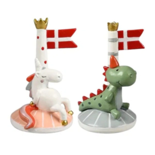 Danska Flaggor Dinosaurie & Enhörning