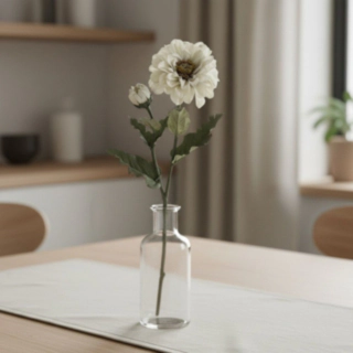 Konstgjord Zinniablomma Vit