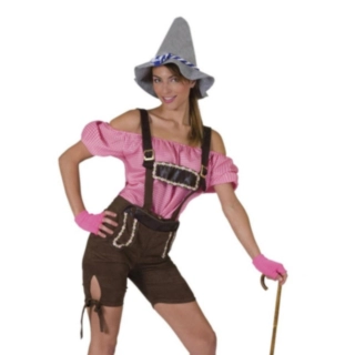Lederhosen Dam Blommiga Shorts