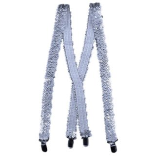 Glitterpaljetter Hängslen Silver