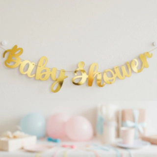 Babyshower Girlang Guld
