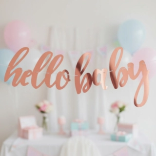 Hello Baby Girlang Roséguld