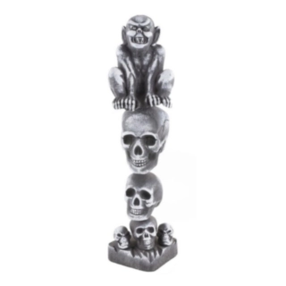 Gargoyle Dödskalle Skulptur Grå