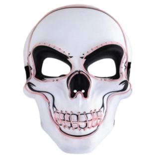 Skelett LED-mask Ljusrosa