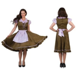 Dirndl Paula Olivgrön/Lila