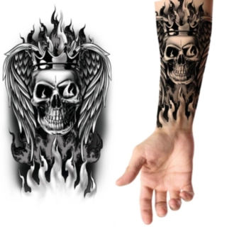 Dödskalle Falsk Tatuering