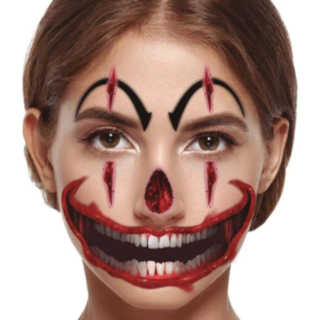 Killer Clown Falska Ansiktstatueringar