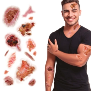 Infekterade Sår Falska Tatueringar