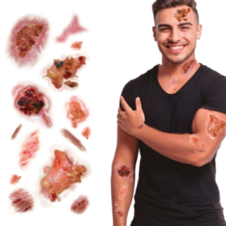 Infekterade Sår Falska Tatueringar