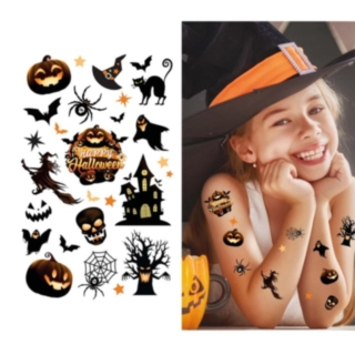Spooky Halloween Falska Tatueringar