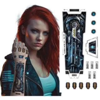 Cyborg Arm Falska Tatueringar