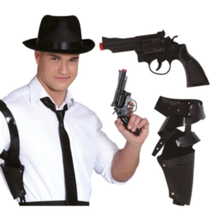 Gangster Leksakspistol Med Axelhölster