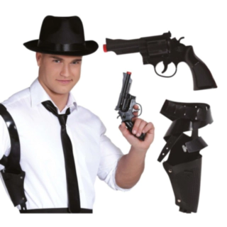 Gangster Leksakspistol Med Axelhölster
