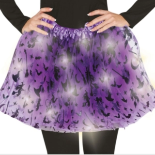 LED Halloweenkjol Lila