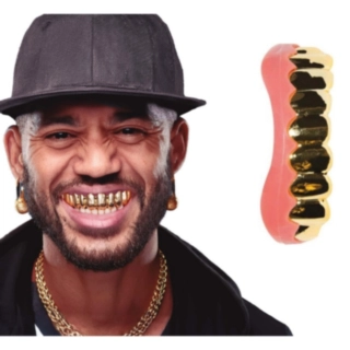 Guld Grillz Gangster Tänder