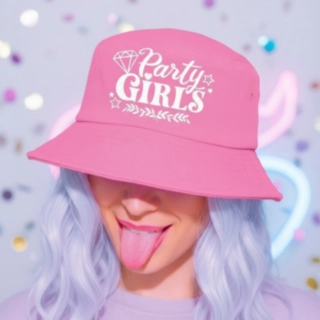 Party Girls Bucket Hat Ljusrosa