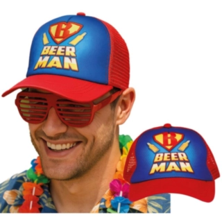 Beer Man Keps Röd/Blå