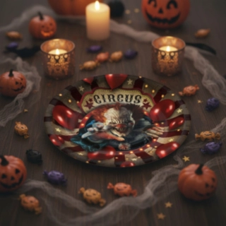 Halloween Cirkus Papptallrikar
