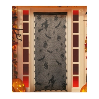 Halloween Spets Dörrdraperi Svart