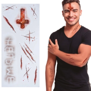 Unholy Halloween Falska Tatueringar