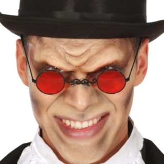 Retro Vampyrglasögon Röd