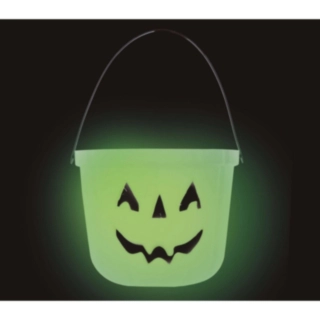 Självlysande Pumpa Halloweenhink