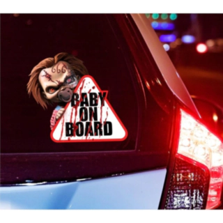 Blodig Baby On Board Bildekal