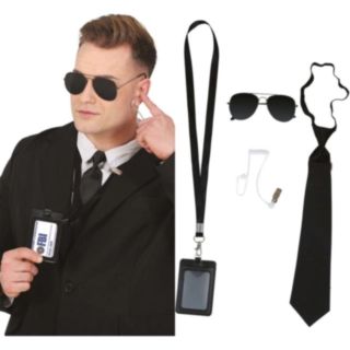 Secret Service Agent Set Svart