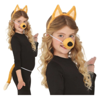 Hund Barndräkt Set Brun