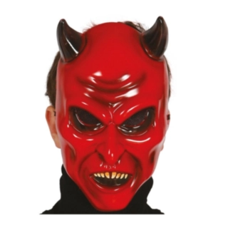 Satanisk Djävulsmask Röd