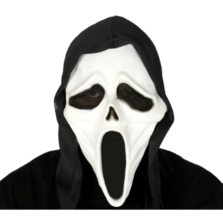 Scream Mask Med Huva