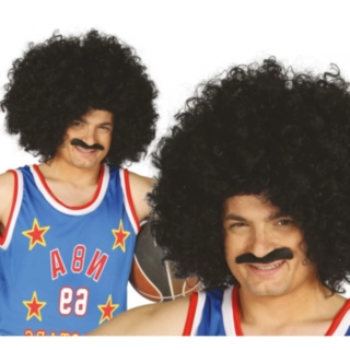 Basket Afro Peruk Svart