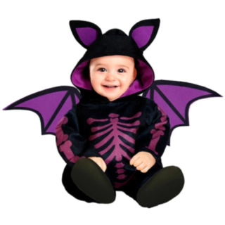 Fladdermus Babydräkt Lila/Svart