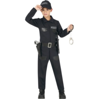 Polis Barndräkt Svart