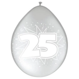 25 År Ballonger Silver