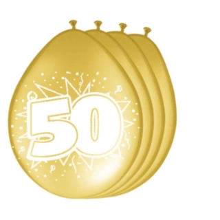 50 År Ballonger Guld