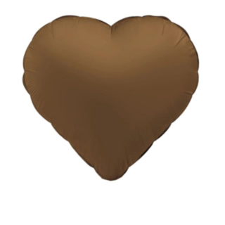 Hjäratformad Folieballong Chokladbrun