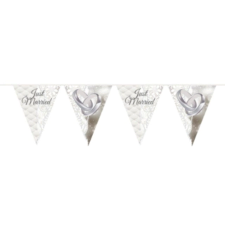 Just Married Vimpelgirlang Vit