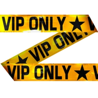 VIP Only Avspärrningsband Gul/Guld