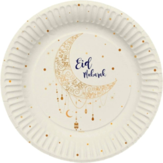 Eid Mubarak Måne Papptallrikar